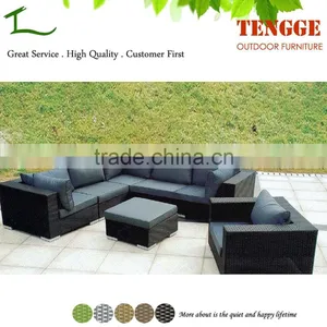 YH-6027 Outdoor Furniture Waterproof Rattan Sectional Sofa Set thumbnail-1