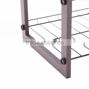 Stackable Metal Mesh Shoes Rack and Storage Rack thumbnail-5