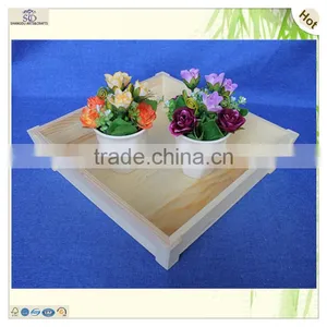 Customized Vegetable Fruits Storage Serving Plain Wood Tray thumbnail-6