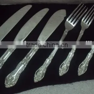 Silver Plated Brass Embossed Cutlery Set, Novelty Cutlery Set, Elegant Cutlery Set, Fancy Cutlery Set, Catering Supplies thumbnail-1