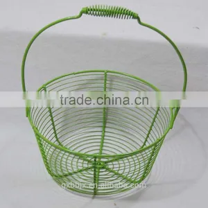 Set of Three Metal Wire Fruit Basket With Handle thumbnail-1