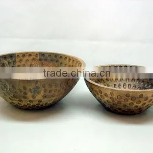Wood Bowl,Teak Wood Bowls,Designer Wooden Bowls thumbnail-1