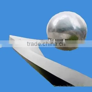 Large Modern Stainless Steel Sphere Sculpture thumbnail-1