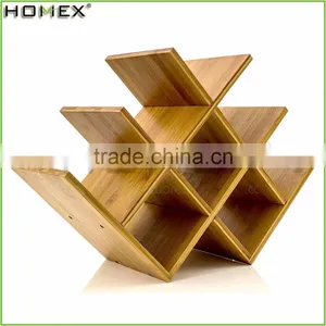 8 Bottles Bamboo Wine Bottle Holder/Wine Storage and Display Holder Rack/Homex_FSC/BSCI Factory thumbnail-1