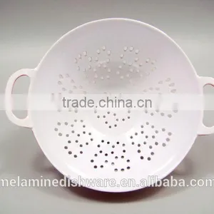 Red Melamine Kitchenware/fruit Vegetable Colander With Two Handle thumbnail-1