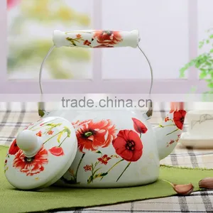 Tea Set 2.5 L Ceramic Teapot With Flower Design TeaPot Wholesale thumbnail-2