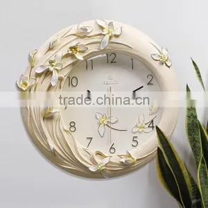 M0025 Momoda Living Room Creative Modern Hanging Fancy Elegant 3D Flower Wall Clock Quiet Quartz Decoration Large Wall Clock thumbnail-1