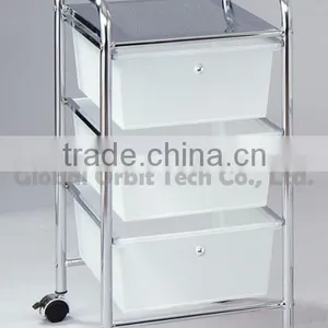 Home Storage Furniture 3-tier Plastic Drawer Trolley Cart PP Drawer Rack thumbnail-3