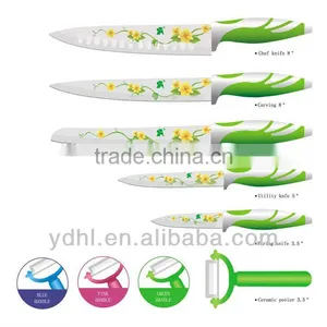 New 6pcs Eco-friendly Flower Non-stick Knife Set thumbnail-2