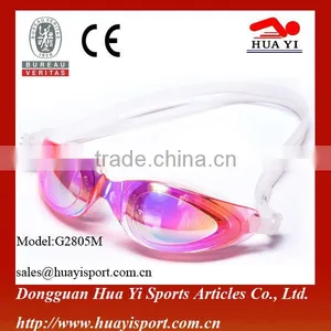 Mirror Coated Wholesales Durable Silicone Swimming Goggles thumbnail-4