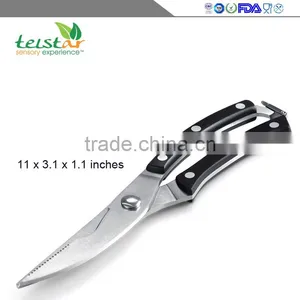 Kitchen Scissors Cuts - Heavy Duty Stainless Steel Spring - - Great Poultry, Fish, Chicken, Beef, Barbecue, Herbs and Plastic thumbnail-1