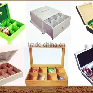 Natural Wood Tea Gift Box With Window thumbnail-1