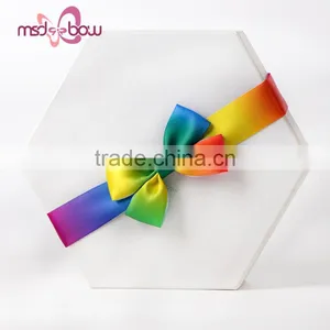 Pre-made Self Adhesive Rainbow Satin Ribbon Gift Bow for Box thumbnail-1
