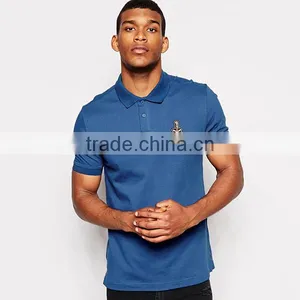 Navy Blue Embroidery Logo Custom Polo Shirt PS0111A thumbnail-1