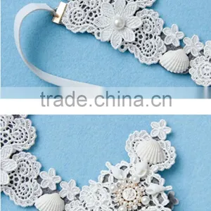 Europe Baroque Pearl&shell Hair Band,big Crown Bride Hair Hoop,lace Wedding Jewelry Hair Accessories thumbnail-5