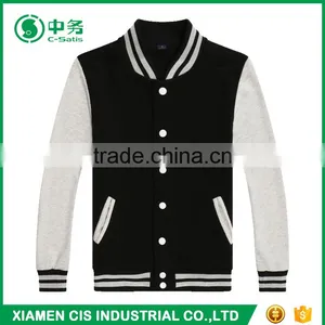 Wholesale Custom Logo Korean Fashion Red and White College Unisex Plain Varsity Jacket thumbnail-6