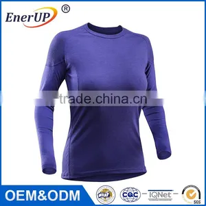 China Apparel Sport Wear Thermal Wicking Antibacterialt Gym Fancy Girl Long Sleeve T Shirt thumbnail-1