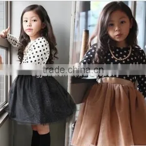 Girls Bow Tie Dress Long Sleeve Winter Dress thumbnail-1