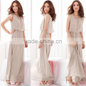 High Quality Long Elegant Chiffon Dress Seaside Beach Long Maxi Dress thumbnail-5