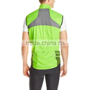 Factory Direct Supply Polyester Men Cycling Vest Jacket With Zipper thumbnail-2