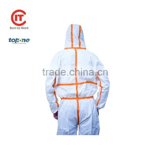 Disposable Plastic Breathable Microporous Film Coverall Waterproof Work in Winter thumbnail-1
