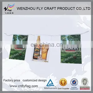 Hot Fashional Promotion Custom Logo Print Rectangle Pvc Bunting Flag Line for Advertising thumbnail-2