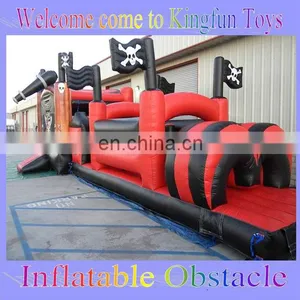 Giant Pirate Inflatable Obstacle Course With Tunnle Toys thumbnail-1
