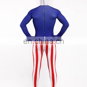 Full Body American Morph Suit Flag Lycra Zentai Halloween Party USA Costume thumbnail-2