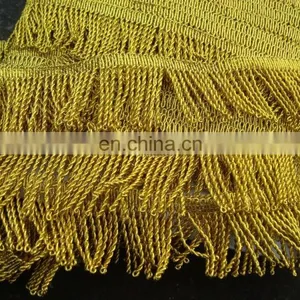 Metallic New Design Curtain Tassel Fringe - Decorative Tassels Fringe With Trimming thumbnail-4