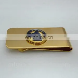 Arts and Crafts Stainless Steel Custom Plated Gold Money Clip thumbnail-1