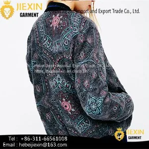 Outer Wear Outdoor Thin Printed Elastic Collar Long Sleeve Jackets for Women thumbnail-1