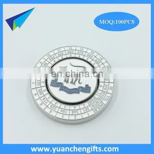 Golf Club Zinc Alloy Magnetic Ball Marker Poker Chips Wholesale thumbnail-3