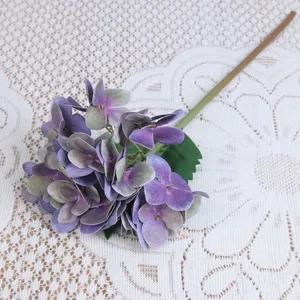Wedding Centerpieces Single Stem Real Touch Artificial Hydrangea thumbnail-3