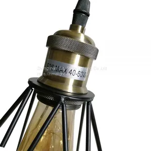 Polygon Wire Metal Industrial Vintage Hanging Lamp Kitchen Island Lighting Fixtures Ceiling Hanging Pendant Lighting thumbnail-2