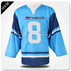 Wholesale Practice Custom High Quality Beer League Hockey Jerseys Double Sided Reversible Sublimation Ice Hockey Jerseys thumbnail-3