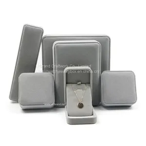 Wholesale Customised Velvet Wedding Engage Jewelry Pendant Earrings Display Storage Box thumbnail-1