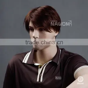 W3530 100% Virgin Cheap Human Hair Wig for Black Men thumbnail-2