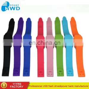 Wholesale Factory Good Quality Silicon Usb Flash Drives High Speed Usb Flash Disk With Led Watch for Bracelet thumbnail-3
