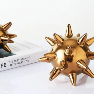 Hand Ball Face Gold Soft Decoration,Luxurious Innovative Design,Living Room Table Decor thumbnail-4