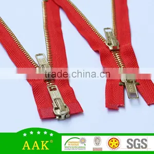 Custom Handbag 8# Brass 2 Slider Metal Zipper thumbnail-2
