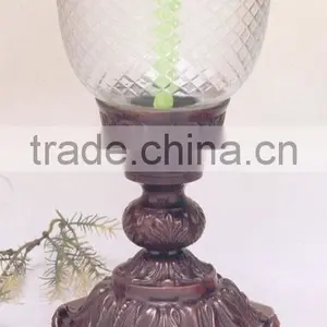 Antique Metal Candle Hurricane Lamp For Home Decor thumbnail-4
