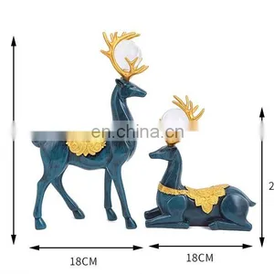 European Creativity in the New Year the New Year Fortune Deer Household Living Room Modern Study Resin Ornaments Art Crafts thumbnail-5