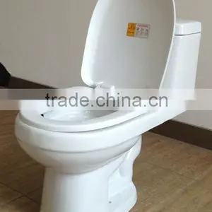 Bathroom One Piece Commode With White & Ivory Color thumbnail-2