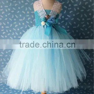 Girl Hot Princess Dresses Brand Girls Frozen Dress Elsa & Anna Summer Tutu Kids Dress For Children Clothing 10pcs/lot thumbnail-1
