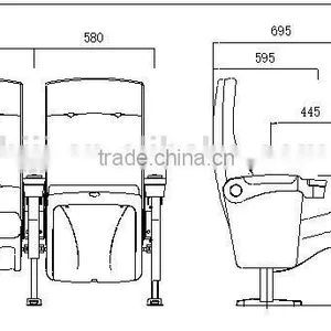 Popular Cinema Chair Cinema Seat Cinema Seating HJ9911B-V for Theater Furniture thumbnail-5