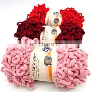 100g 100% Polyester Fancy Finger Loop Blanket Yarn Crochet For Crocheting Blankets thumbnail-1