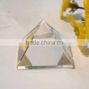Transparent Paperweight Function K9 Crystal Pyramid Custom Pyramid Crystal thumbnail-1