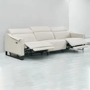 Modern Minimalist First Layer Cowhide Living Room Sofa Armrest Creative Design Leather Functional Sofa Combination thumbnail-1
