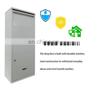 Product Factory Large Metal Apartment Waterproof Free Standing Standing Box With Security Lock Door Drop Box thumbnail-5
