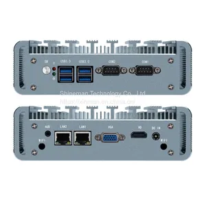 Embedded Fanless Alloy Industrial Mini Computer Intel Dual CPU Core I5-6200U 4K Display DDR4 4*USB 3.0 2*COM for Industrial Automation Stable Control thumbnail-2